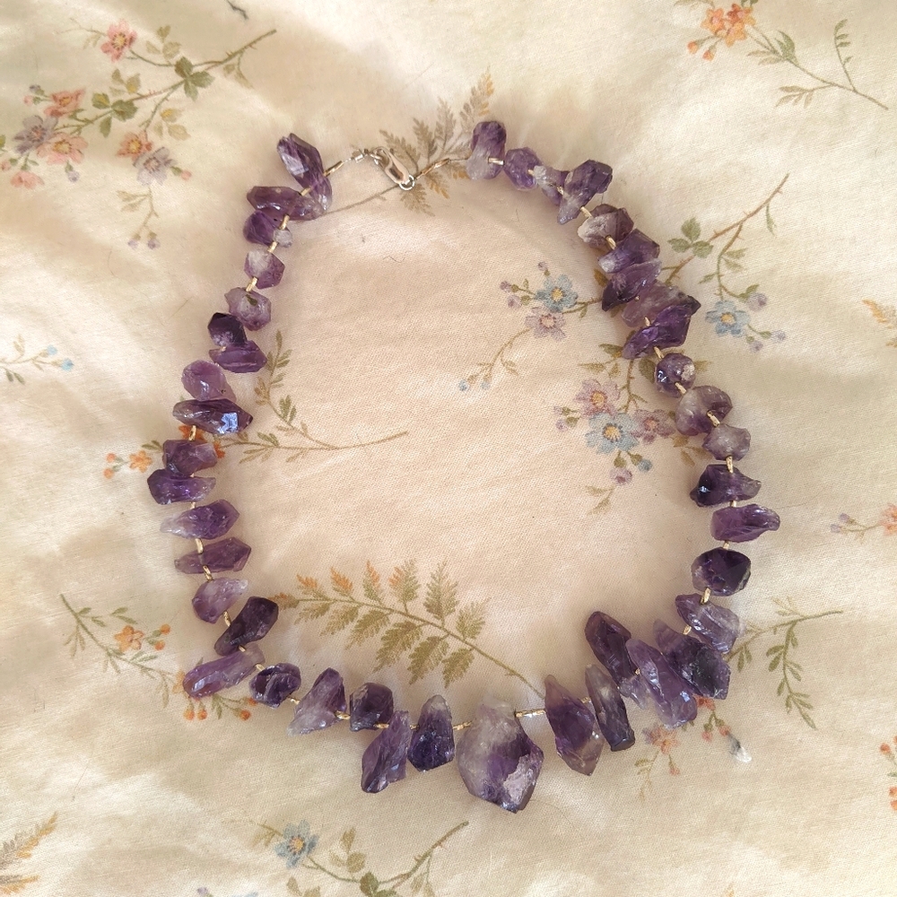 Antique Amethyst Stone necklace